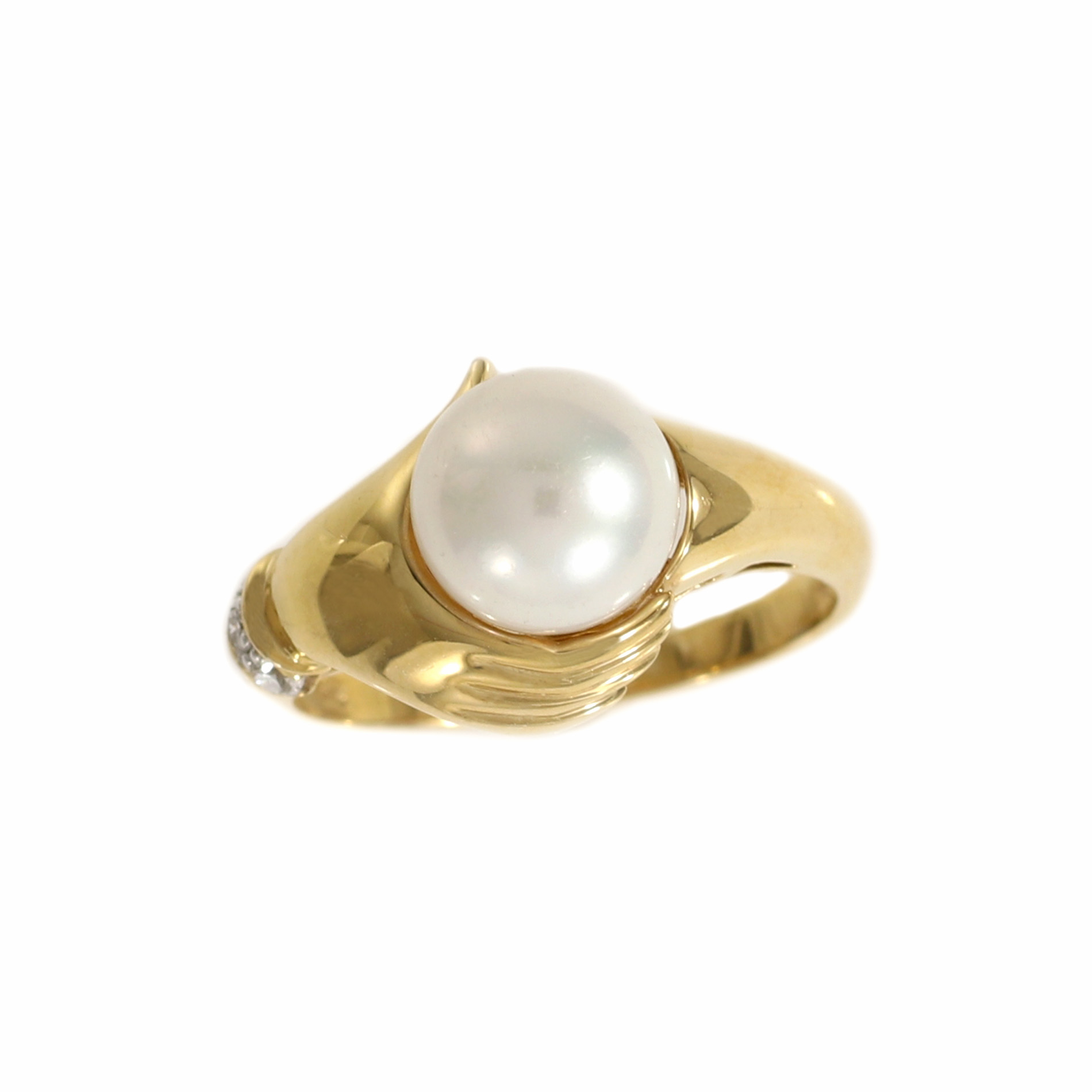 Tamara G Designs | Hand Holding Pearl Ring