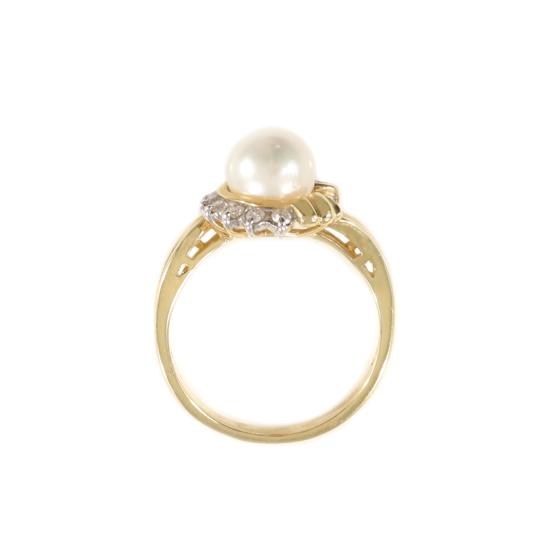 Tamara G Designs | Diamond Halo Pearl Ring